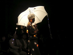My favorite shot (unfortunately the umbrella glow is from a spotlight, not self-illuminated)