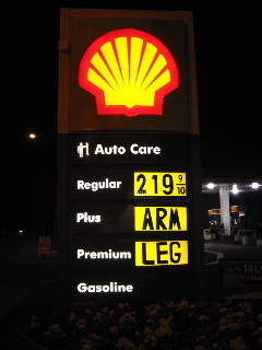 Gas price: Arm, Leg