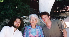 Brad, Leah, Geoff at Wood/Rhodes reunion